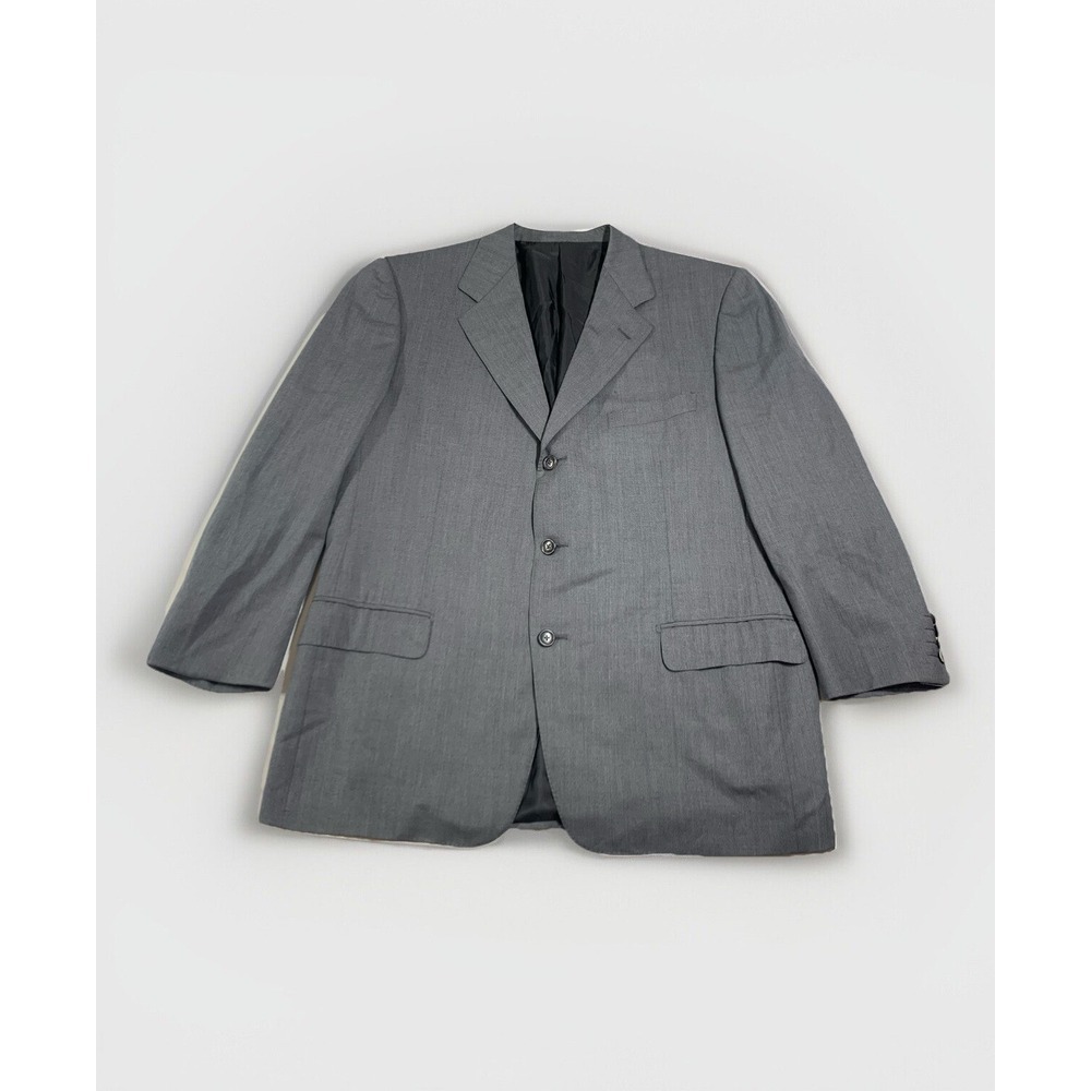 Ermenegildo Zegna Blazer Mens 46R‎ Wool Sports Jacket 15 Milmil 15 Gray Vintage